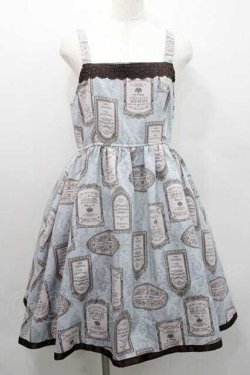 画像1: axes femme / アンティークラベルptワンピース  サックスＸピンク I-26-01-13-059-AX-OP-SA-ZI