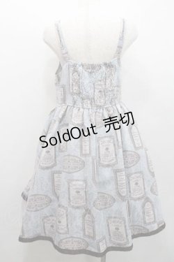 画像2: axes femme / アンティークラベルptワンピース  サックスＸピンク I-26-01-13-059-AX-OP-SA-ZI