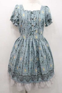 画像1: axes femme / Paris柄ワンピース  青 I-26-01-13-060-AX-OP-SA-ZI