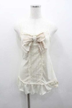 画像1: axes femme / ストライプビッグリボンキャミ Ｍ オフ I-26-01-13-008-AX-TO-TE-ZI