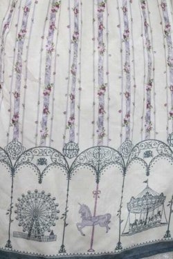 画像4: axes femme / オフショル遊園地柄ワンピース Ｍ 生成り I-26-01-13-062-AX-OP-TE-ZI