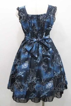 画像2: axes femme / 天体柄Wボタン使いワンピース Ｍ ネイビー I-26-01-13-065-AX-OP-TE-ZI