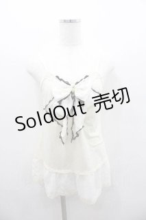 axes femme / BIGリボンキャミソール M ピンク I-26-01-13-009-AX-TO