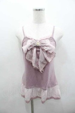 画像1: axes femme / BIGリボンキャミソール Ｍ ピンク I-26-01-13-010-AX-TO-TE-ZI