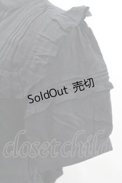 画像5: axes femme POETIQUE / フロントピンタック&フリル半袖ワンピース  黒 I-26-01-13-072-AX-OP-SA-ZI