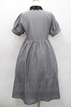 画像2: m petit by misako / ストライプワンピース S 中灰 I-26-01-13-074-LO-OP-SA-ZI