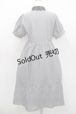 画像2: m petit by misako / ストライプワンピース S 中灰 I-26-01-13-074-LO-OP-SA-ZI