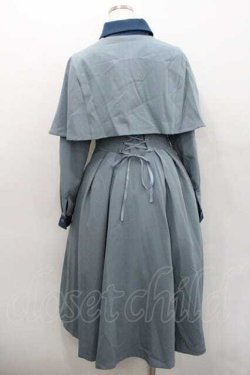 画像2: Forest Wardrobe 森林衣樹 / ケープデザインワンピース M 青 I-26-01-13-075-0-OP-SA-ZI