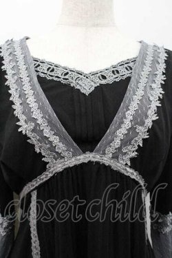 画像3: Rozen Kavalier / Vネックレースデザインチュニックワンピース  黒 I-26-01-13-079-OO-OP-SA-ZI