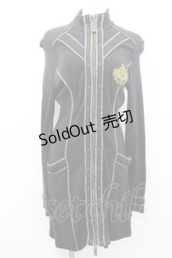 画像1: Ozz Croce / ハイネックZIP長袖ワンピース  黒 I-26-01-13-081-OO-OP-SA-ZI