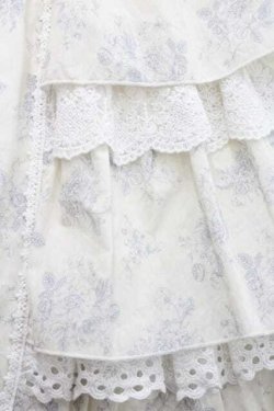 画像4: Hoshibako Works / エグランティーヌ シャーリングティアードスカート  ブルー I-26-01-13-084-LO-SK-SA-ZI