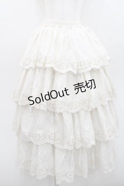 画像1: Miss Point / レース段々スカート M 生成り I-26-01-13-085-0-OP-SA-ZI