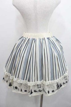 画像2: axes femme / チュール重ねシルエット柄スカート  アイボリーＸ青 I-26-01-13-086-AX-SK-SA-ZI