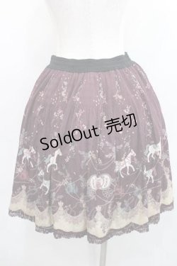 画像2: axes femme / メリーゴーランド柄スカート Ｍ ワイン I-26-01-13-091-AX-SK-TE-ZI