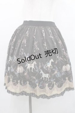 画像1: axes femme / メリーゴーランド柄スカート Ｍ 黒 I-26-01-13-092-AX-SK-TE-ZI