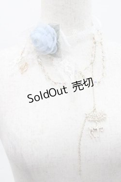 画像1: 棘 瑰 / ローズリボンチェーンチョーカー  白ｘ青 I-26-01-13-103-0-AC-SA-ZI