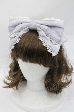 画像1: LOLITAその他(お買取対象外) / 総柄リボンカチューシャ  ラベンダー I-26-01-13-104-LO-AC-SA-ZI