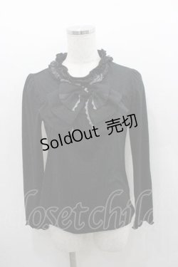 画像1: axes femme / BIGリボンプルオーバー Ｍ 黒 I-26-01-13-016-AX-TO-TE-ZI