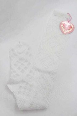 画像1: BABY,THE STARS SHINE BRIGHT / ローズリボンレースアップソックス  白 I-26-01-13-107-BA-ZA-SA-ZI