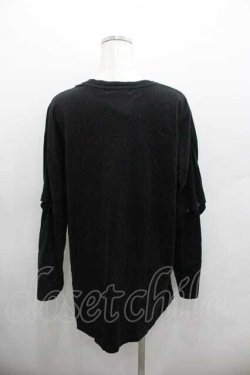 画像2: Honey Cinnamon / リボンプリントカットソー  黒Ｘピンク I-26-01-13-017-LO-TO-SA-ZI