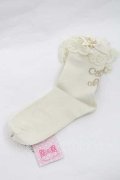 Angelic Pretty / プリンセスロゴクルー丈ソックス  生成り I-26-01-13-116-AP-ZA-SA-ZI