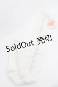 BABY,THE STARS SHINE BRIGHT / キラキラBABYロゴオーバーニーソックス  白 I-26-01-13-117-BA-ZA-SA-ZI