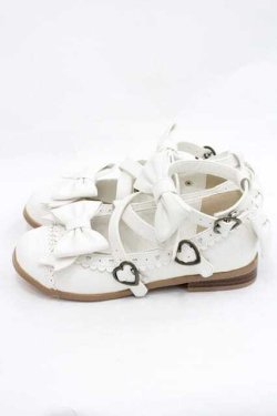 画像2: metamorphose / トリプルリボンクロスストラップシューズ S オフシロ I-26-01-13-122-ME-SH-SA-ZI