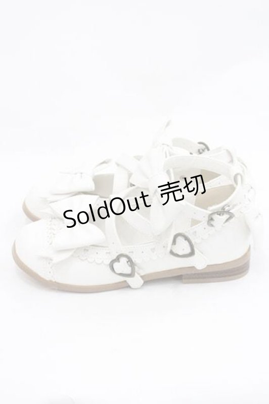 画像2: metamorphose / トリプルリボンクロスストラップシューズ S オフシロ I-26-01-13-122-ME-SH-SA-ZT0304X (2)