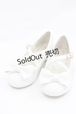 画像1: Chalmiere / クロスベルトリボンパンプス S ホワイト I-26-01-13-123-0-SH-SA-ZI