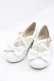 画像1: Chalmiere / クロスベルトリボンパンプス S ホワイト I-26-01-13-123-0-SH-SA-ZI (1)