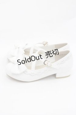 画像2: Chalmiere / クロスベルトリボンパンプス S ホワイト I-26-01-13-123-0-SH-SA-ZI