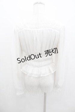 画像2: axes femme POETIQUE / シアーギャザーブラウス M キナリ I-26-01-13-002-AX-BL-SA-ZI