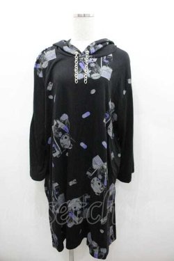 画像1: SEX POT ReVeNGe / 病みベア。GIGAプルパーカ  ブラック I-26-01-13-021-SP-TO-SA-ZI