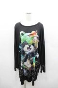 ankoROCK / ボーカルタヌキ長袖Tシャツ  ブラック I-26-01-13-022-PU-TS-SA-ZI