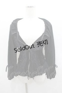 画像1: Ozz On / レース切り替えダブルZIPカーディガン  黒Ｘ紫 I-26-01-13-023-OO-TO-SA-ZI