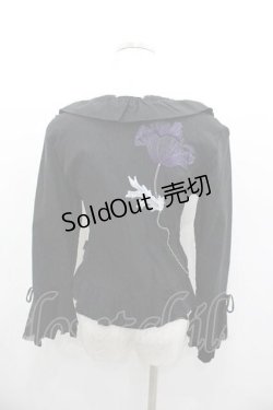 画像2: Ozz On / レース切り替えダブルZIPカーディガン  黒Ｘ紫 I-26-01-13-023-OO-TO-SA-ZI