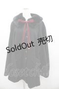 axes femme / ファー襟付ケープコート  黒Ｘボルドー I-26-01-13-026-AX-JA-SA-ZI