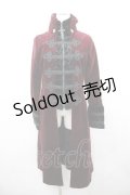 PUNK RAVE / ベルベットハイネックナポレオンロングジャケット  ボルドーＸ黒 I-26-01-13-029-PU-JA-SA-ZI