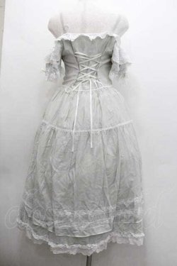 画像2: AURORA BOREALIS / リボンパールレース半袖ワンピース S ミントＸ白 I-26-01-13-039-0-OP-SA-ZI