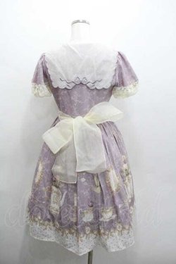 画像2: 仲夏物語 / チューリップ花瓶柄半袖ワンピース S パープル I-26-01-13-040-EL-OP-SA-ZI