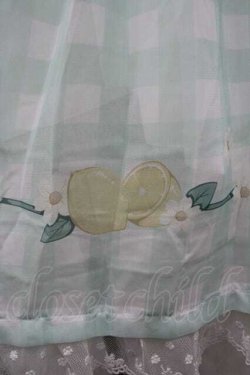 画像2: To Alice / レモンギンガムチェックシフォンワンピース  ミント I-26-01-15-035-LO-OP-SA-ZI