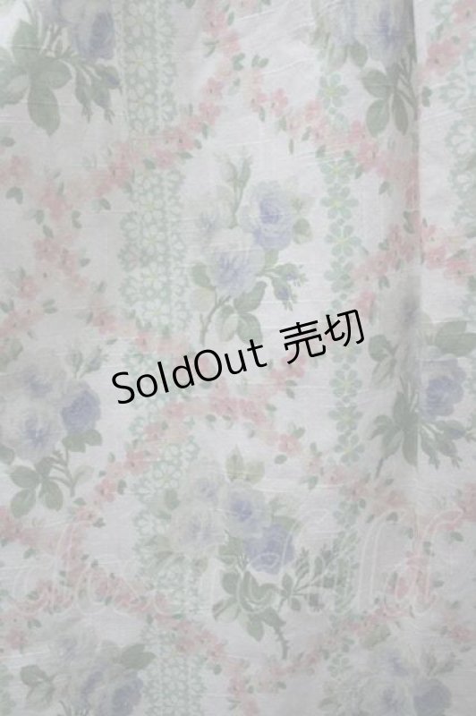 画像2: Jane Marple Dans Le Salon / ローズブーケプリントノースリーブワンピース  アイボリーＸグリーン I-26-01-15-036-JM-OP-SA-ZI (2)