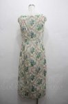 画像3: Jane Marple Dans Le Salon / ローズブーケプリントノースリーブワンピース  アイボリーＸグリーン I-26-01-15-036-JM-OP-SA-ZI (3)