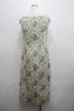 画像3: Jane Marple Dans Le Salon / ローズブーケプリントノースリーブワンピース  アイボリーＸグリーン I-26-01-15-036-JM-OP-SA-ZI