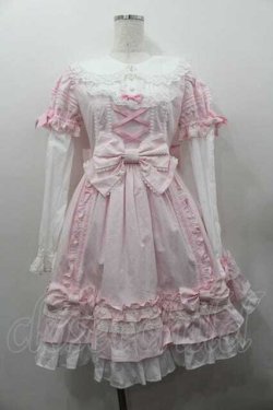 画像1: Angelic Pretty / Dolly Girl付け袖ワンピース  ピンクＸ白 I-26-01-15-038-AP-OP-SA-ZI