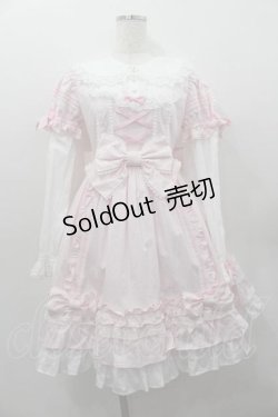 画像1: Angelic Pretty / Dolly Girl付け袖ワンピース  ピンクＸ白 I-26-01-15-038-AP-OP-SA-ZI