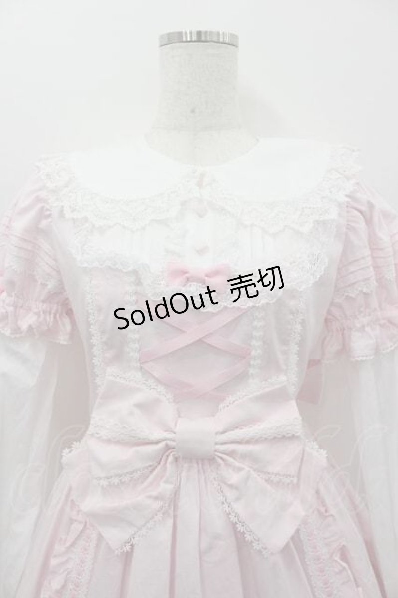 画像2: Angelic Pretty / Dolly Girl付け袖ワンピース  ピンクＸ白 I-26-01-15-038-AP-OP-SA-ZI (2)