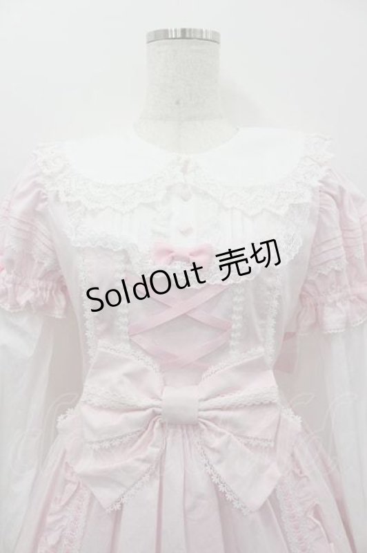 画像2: Angelic Pretty / Dolly Girl付け袖ワンピース  ピンクＸ白 I-26-01-15-038-AP-OP-SA-ZI (2)