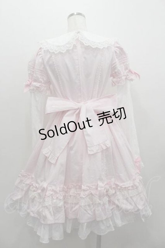 画像4: Angelic Pretty / Dolly Girl付け袖ワンピース  ピンクＸ白 I-26-01-15-038-AP-OP-SA-ZI (4)
