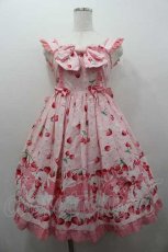 画像1: Angelic Pretty / Cherry Berry Bunny胸リボンジャンパースカート  ピンク I-26-01-15-045-AP-OP-SA-ZI (1)